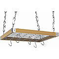 Square Natural Wood Ceiling Rack