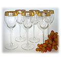 Italian Handcrafted 14k Gold-trimmed Wine Glasses