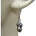 Sterling Silver Grey Freshwater Pearl Earrings (4-7.5 mm)