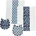 Tadpoles Blue Damask 4-piece Layette Set