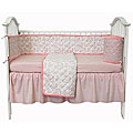 Tadpoles Pink Toile 4-piece Crib Bedding Set