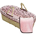 Tadpoles Pink and Brown Toile Moses Basket