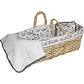 Tadpoles Black Toile Moses Basket Set