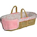 Tadpoles Pink Toile Moses Basket Set