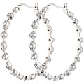 Sterling Silver Cubic Zirconia Hoop Earrings