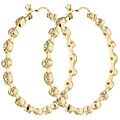 14k Goldplated Cubic Zirconia Hoop Earrings