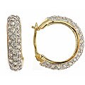 14k Goldplated Pave-set Cubic Zirconia Earrings