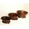 Roma Cast Iron Oval Planters (Set of 3)