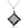 10k Gold 1/6ct TDW Black and White Diamond Necklace