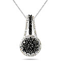 10k Gold 1/2ct TDW Black and White Diamond Necklace (H-I, SI1-SI2)
