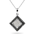 10k Gold 1/6ct TDW Black and White Diamond Necklace