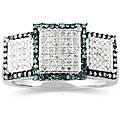10k Gold 1/2ct TDW Blue and White Diamond Ring (H-I, SI1-SI2)