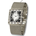Haurex Italy Malin Black and Clear Crystal Watch