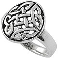Sterling Silver Celtic Disc Ring