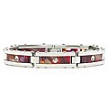 Stainless Steel Cubic Zirconia and Enamel Bracelet