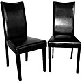 Leather Shino Black Dining Chairs (Set of 2)