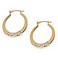 10k Yellow Gold 'Love' Hoop Earrings