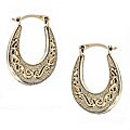 10K Yellow Gold 'S' Shape Hoop Earrings