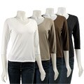 Spooney Women's 3/4-sleeve V-neck T-shirt