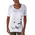 Danskin Women's Scroll Print Hooded T-shirt