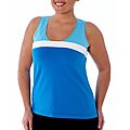Danskin Plus Active Women's Fashion Tri-color Tank Top