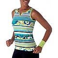 Danskin Women's Stripes and Flowers Tank Top