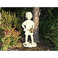 Boy Playing in a Field Statue