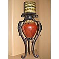 Urn Style Orange Indoor/ Outdoor Candle Holder