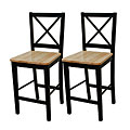 Virginia 24-inch Cross-back Stools (Set of 2)