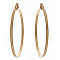 14k Yellow Gold Round Hoop Earrings