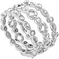 Sterling Silver Three-piece CZ Band Ring