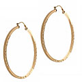 14k Yellow Gold Round Hoop Earrings