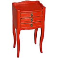Red 3-drawer End/ Console Table