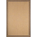 Terrace Pinstripe Border Brown Rug (9'4 Square)