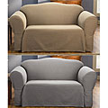 Sussex 1-piece Straight Skirt Loveseat Slipcover