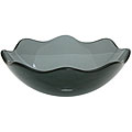 DeNovo Scalloped Edge Black Glass Vessel Sink