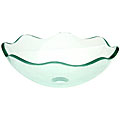 DeNovo Scalloped Edge Clear Glass Vessel Sink