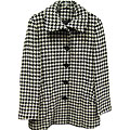 Komitor Plus Size Houndstooth Wool Coat