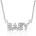 Sterling Silver Cubic Zirconia 'Baby' Necklace
