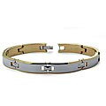 Two-tone Tungsten Carbide Bracelet