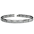 Tungsten Carbide Faceted Link Bracelet