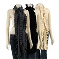 Himalaya Trading Co. Cashmere Knit Ruffled Scarf