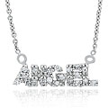 Sterling Silver Cubic Zirconia Angel Necklace