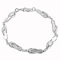 Sterling Silver Flip-flop Link Bracelet