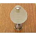 Frosted White Glass Beehive Cabinet Knob