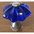 Cobalt Blue Glass Star Cabinet Knob