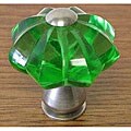 Winter Green Glass Star Cabinet Knob