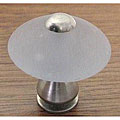 Frosted White Glass Mushroom Cabinet Knob