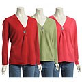 Lusso Women's Cashmere One-button Cardigan Sweater