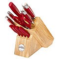KitchenAid 11-piece Fine Edge Forged Red Cutlery Set